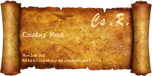 Csaby Rea névjegykártya